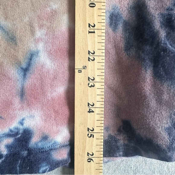 Victorias Secret Pink Cowl Sweater Varsity Large Ensign Beige Tie Dye Sz Large - Picture 9 of 15